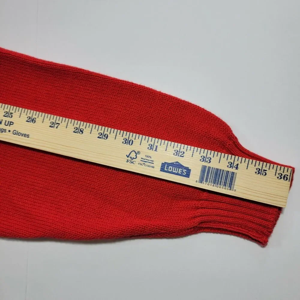 Byford Pullover Vneck‎ Sweater - Red - Knit - Cotton - XXL New - Vintage